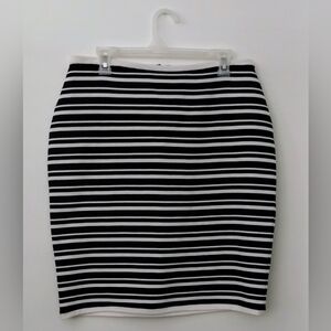 I Heart Ronson Black and White Pencil Skirt Knee-Length